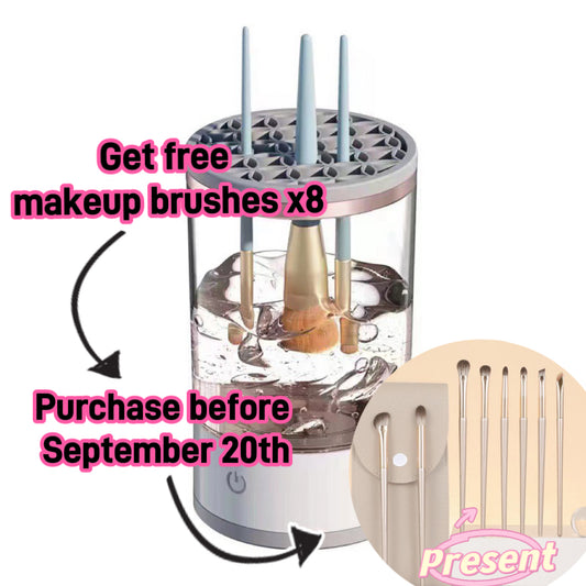 Automatic makeup brush cleaner